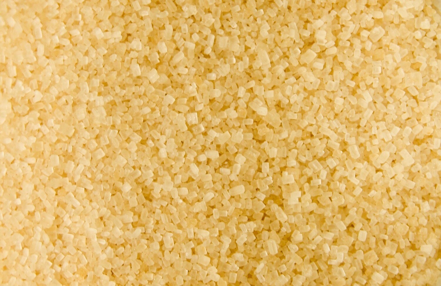 Golden granulated sugar