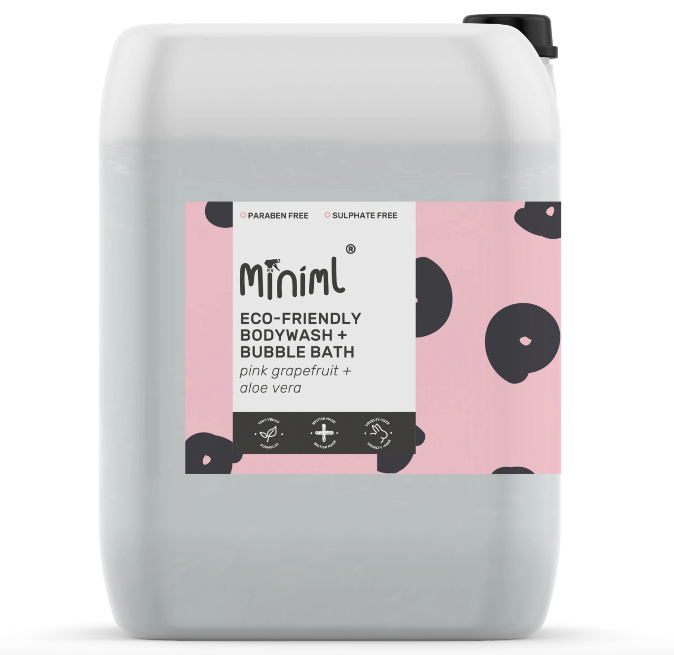 Pink grapefruit and aloe vera body wash and bubble bath