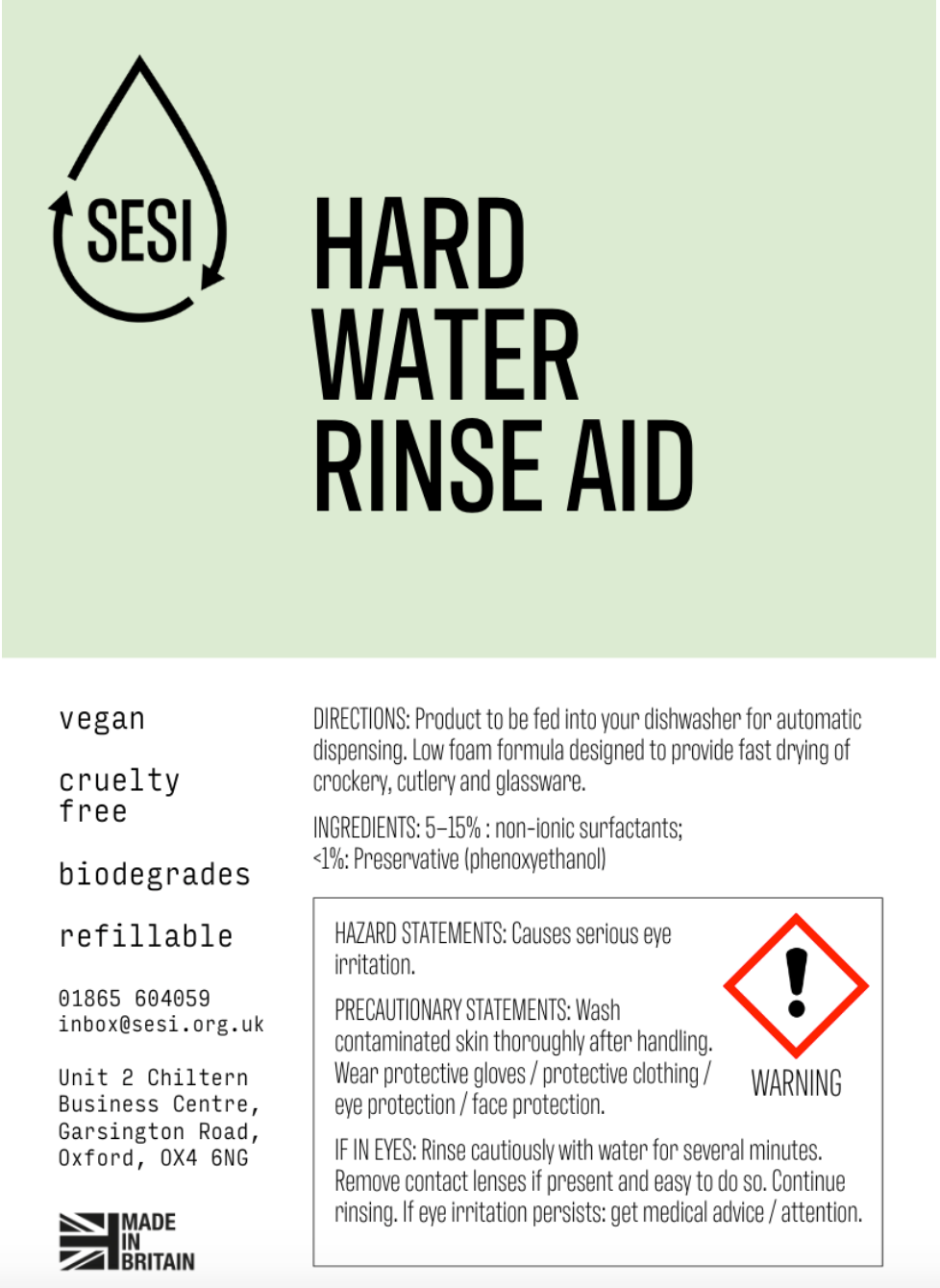 SESI Rinse Aid