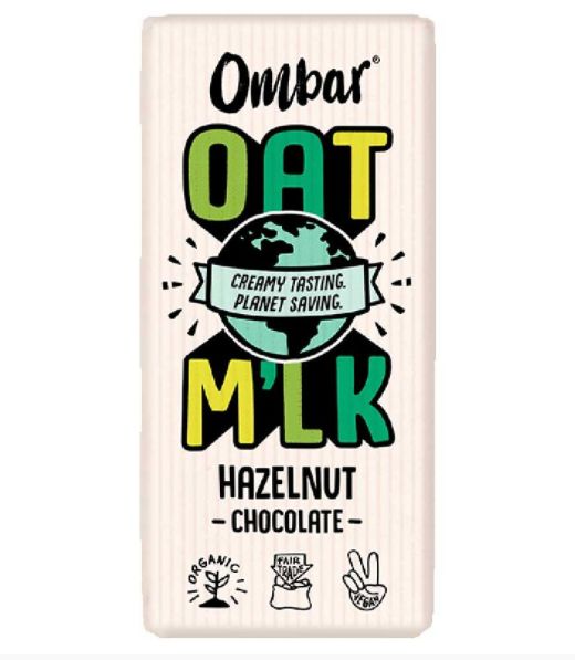 Ombar Organic Oat M&#39;lk Hazelnut Chocolate  Bar