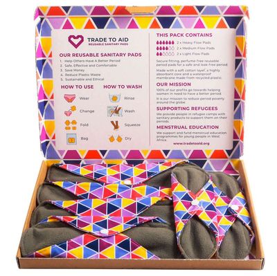 Reusable Sanitary Pads (Pack of 6)