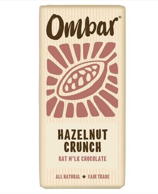 Ombar Organic Oat M'lk Hazelnut Crunch Chocolate  Bar