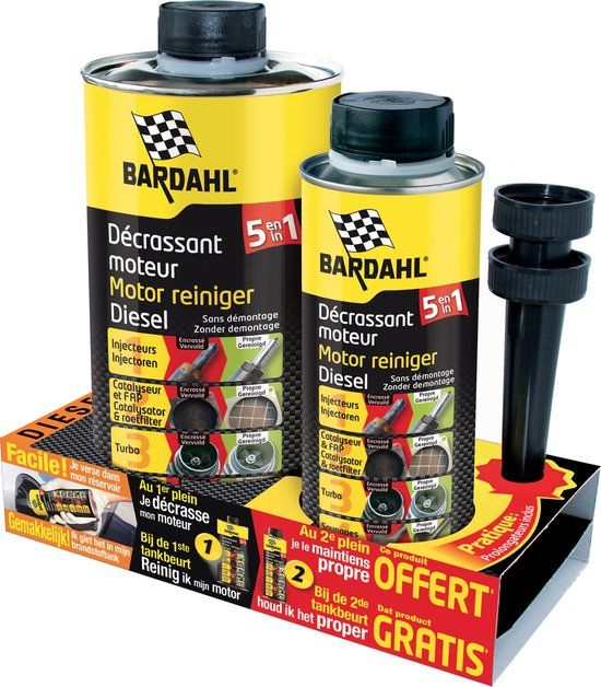 Bardahl Motor Reiniger 5 in 1 Diesel - 1L + 300ML