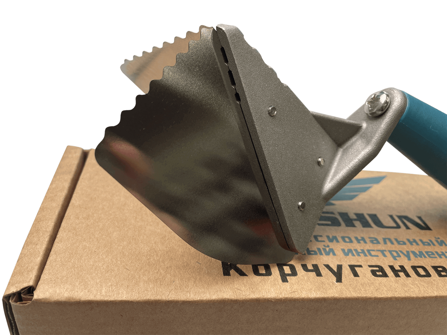 “Korshun” Outside Corner Trowel with Serrated Plates