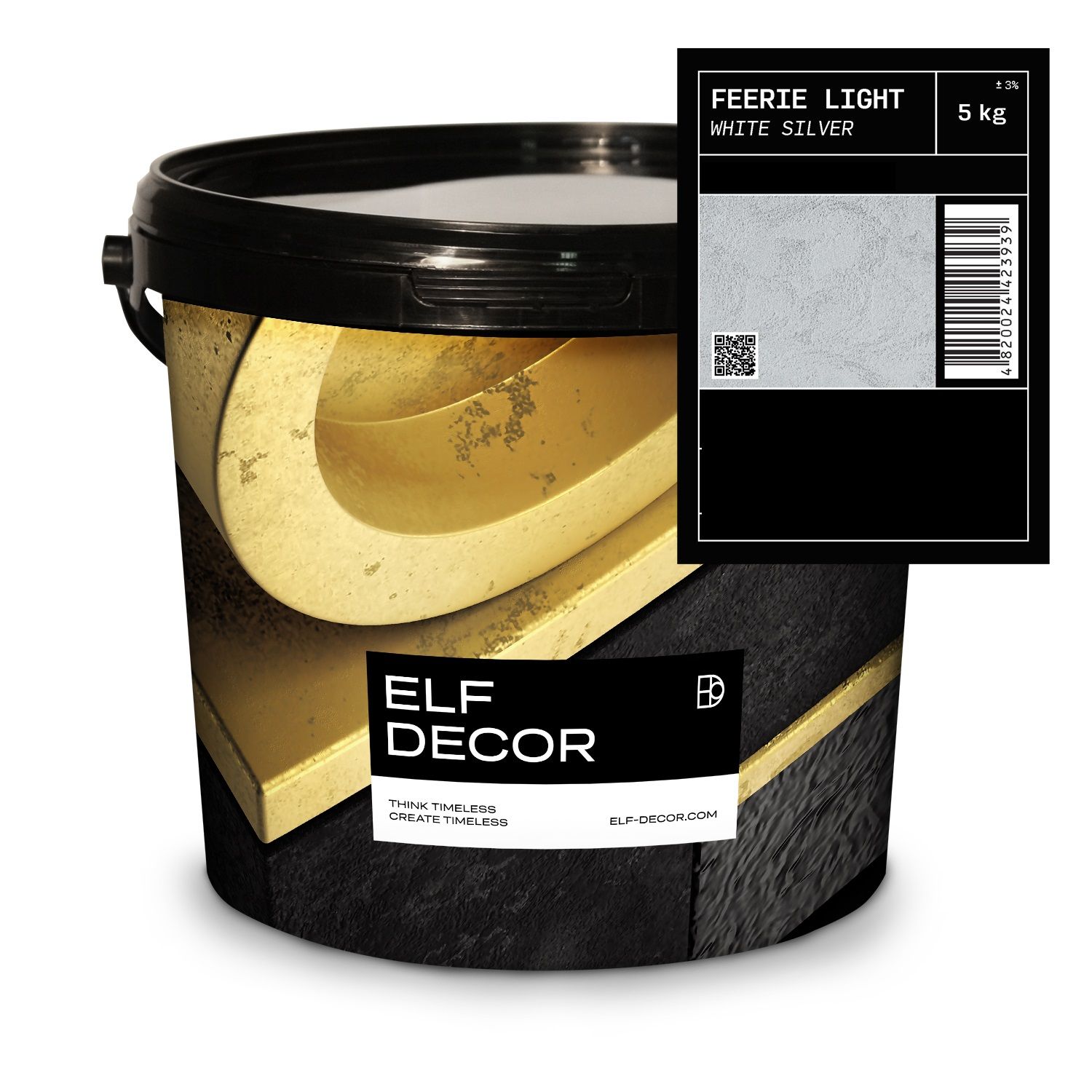 ElifDecor/Decorative paint/Feerie Light White Silver 5kg