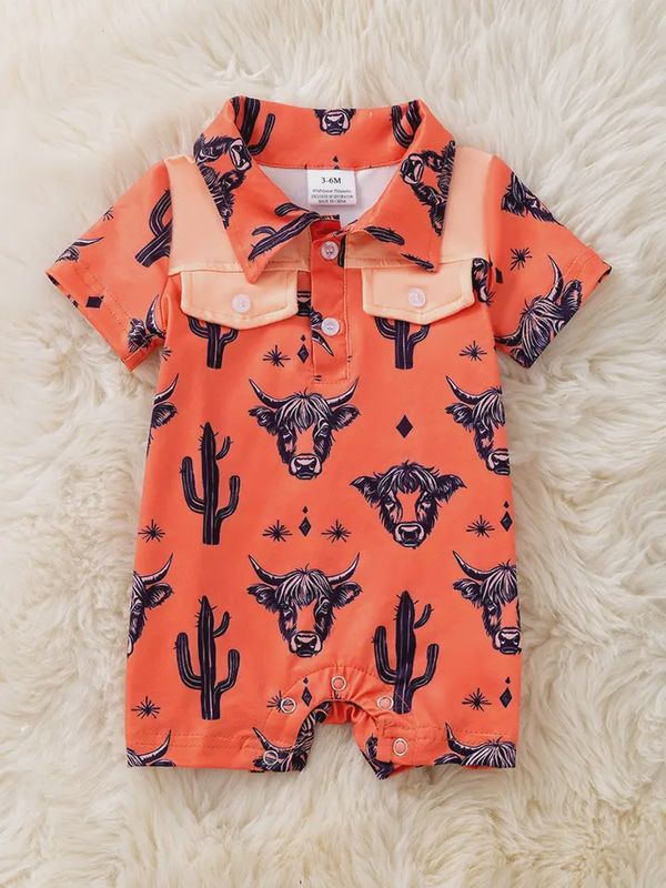 Cow Print Romper
