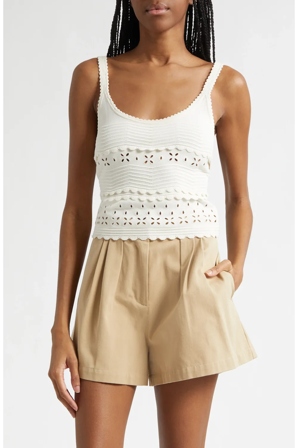 Sea Eyelet Knit Camisole