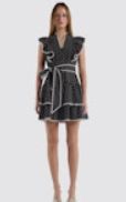 Uma Dress, Color: Black White Dot, Size: XS