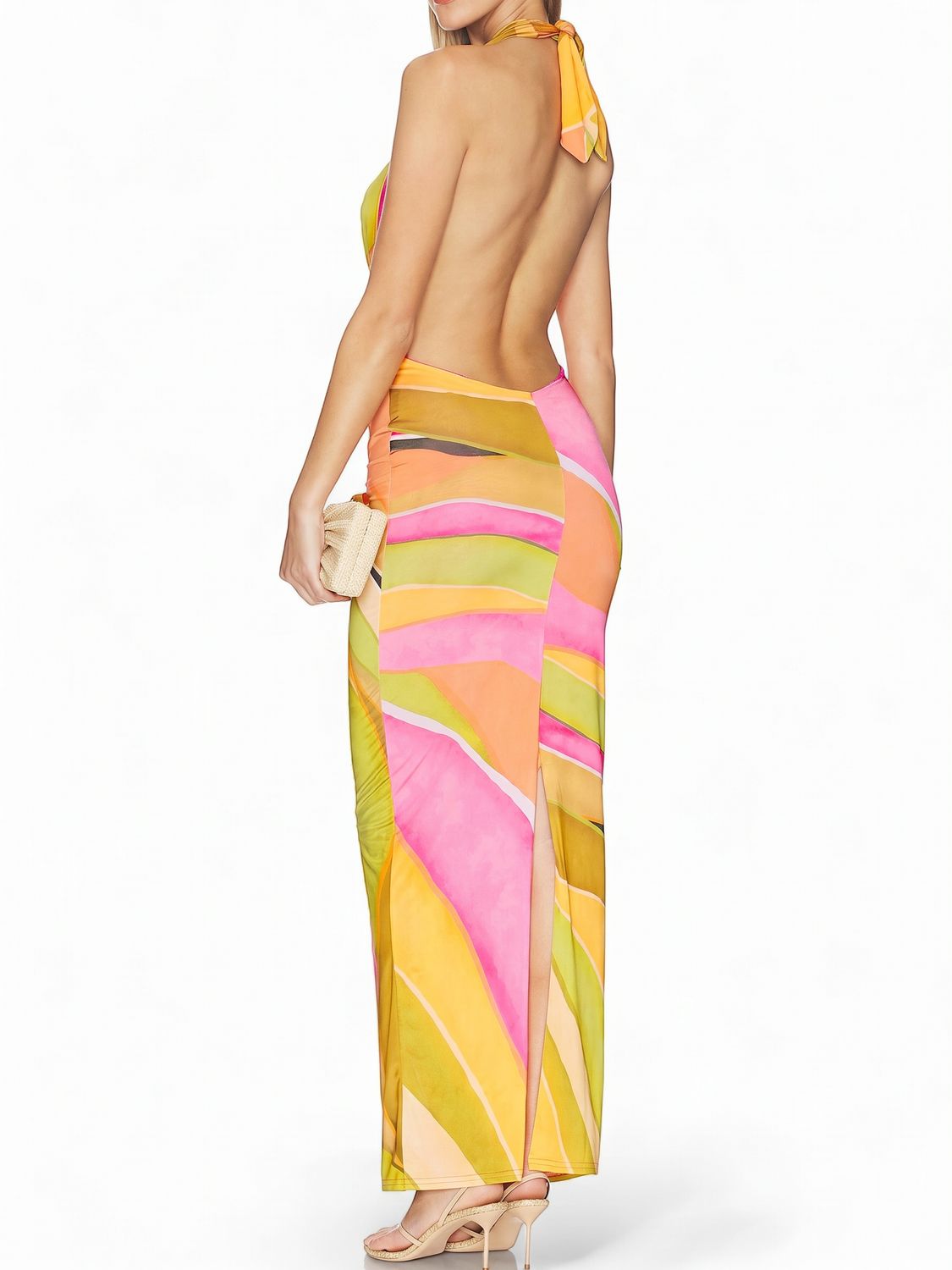 Green Abstract Sabine Dress