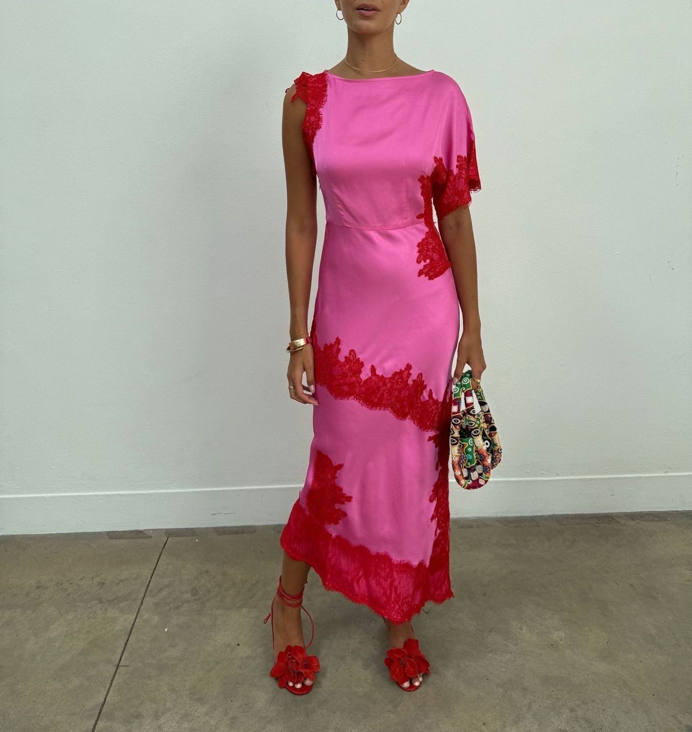 Pink and Red Fearne Dress