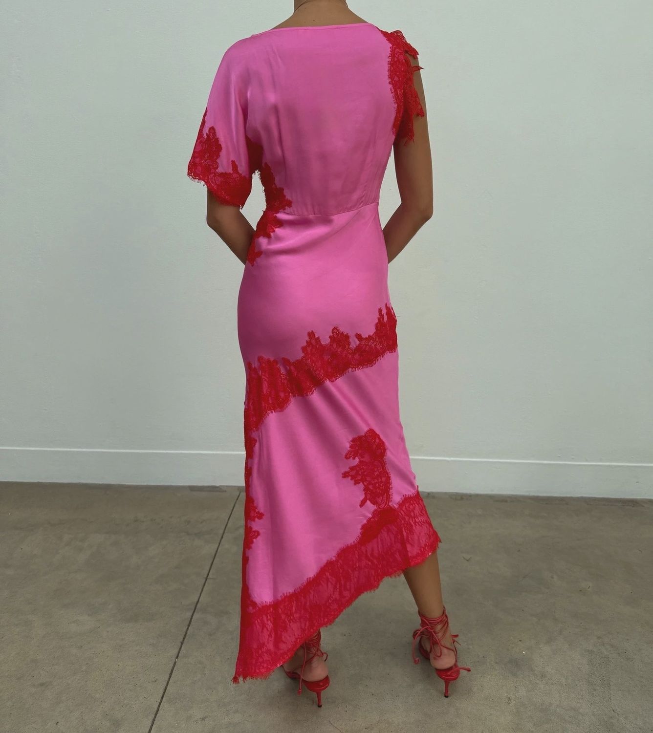 Pink and Red Fearne Dress
