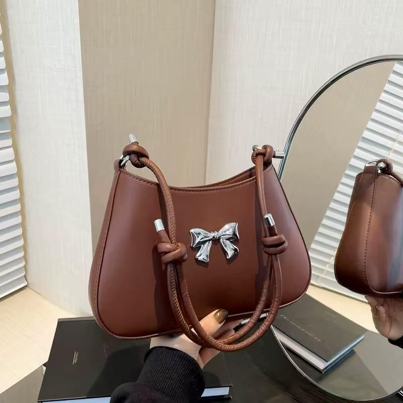 Bow Accent Shoulder Handbag
