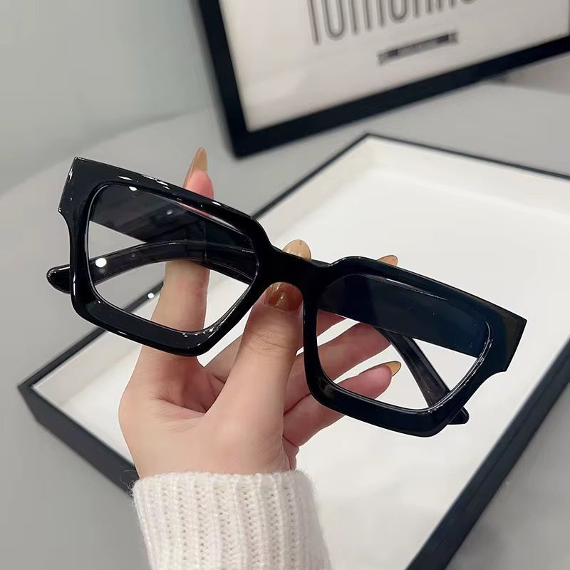 Trendy Square Frame Fashion Glasses (Clear Lens)