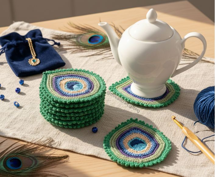 Coaster - Peacock Feather