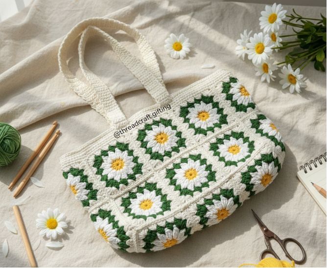 Grand Daisy Market Tote