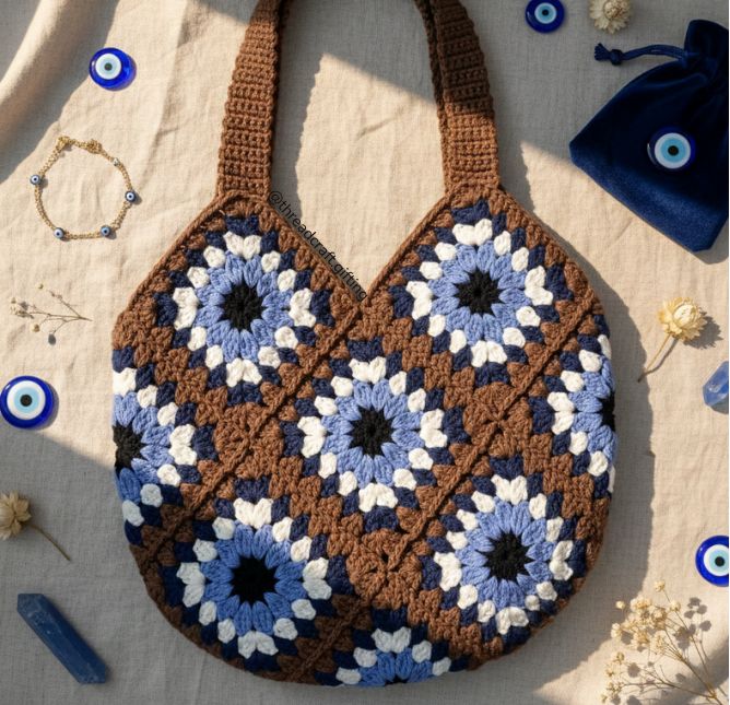Evil Eye Basket Tote