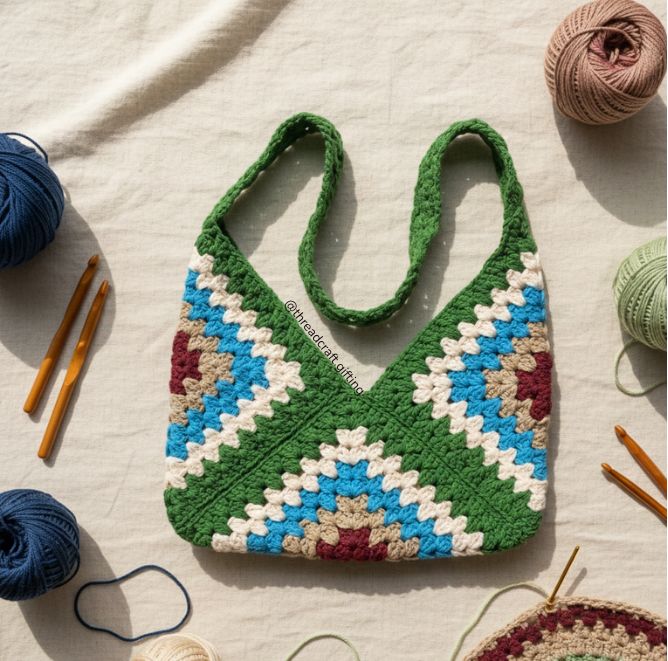 Verdant V-Stitch Tote