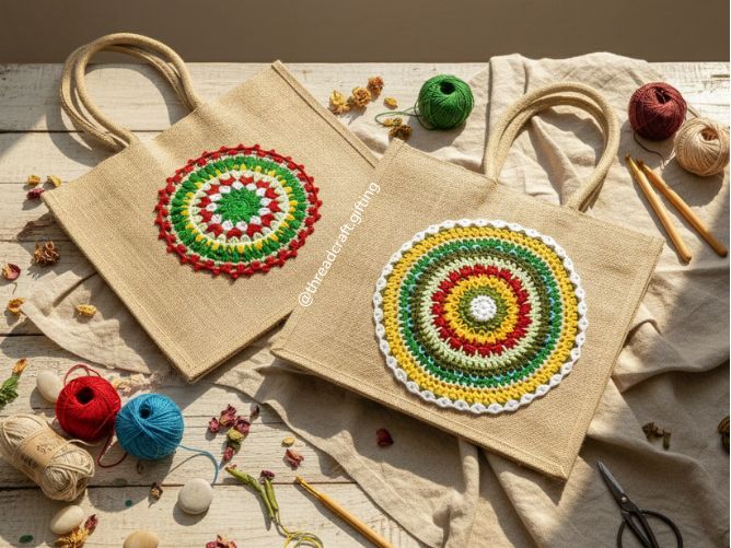 Artisan Jute Mandala Tote