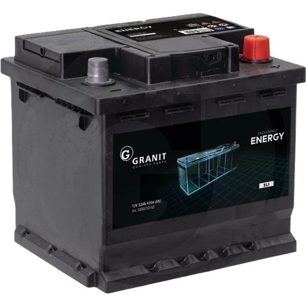 GRANIT ENDURANCE ENERGY Batterie 12 V 52 Ah gefüllt, vorgeladen und wartungsfrei, Ca Ca-Technologie GRANIT ENDURANCE ENERGY Batterie 12 V 52 Ah gefüllt, vorgeladen und wartungsfrei, Ca Ca-Technologie