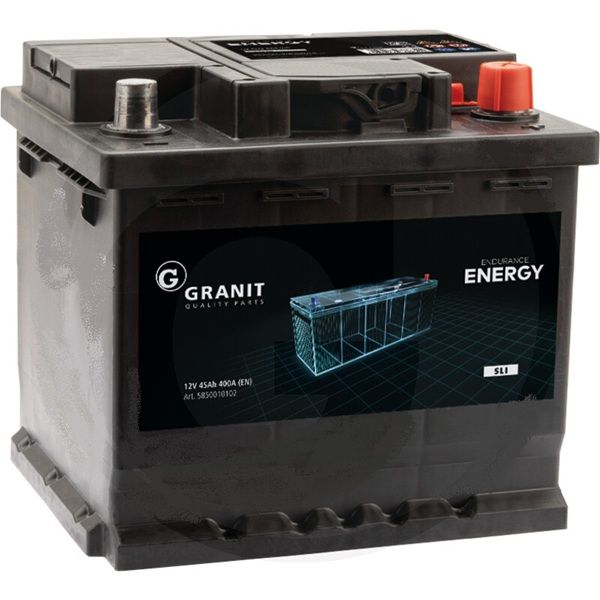 GRANIT ENDURANCE ENERGY Batterie 12 V 45 Ah gefüllt, vorgeladen und wartungsfrei, Ca Ca-Technologie GRANIT ENDURANCE ENERGY Batterie 12 V 45 Ah gefüllt, vorgeladen und wartungsfrei, Ca Ca-Technologie