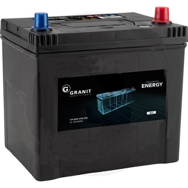 GRANIT ENDURANCE ENERGY Batterie 12 V 60 Ah gefüllt, vorgeladen und wartungsfrei, Ca Ca-Technologie GRANIT ENDURANCE ENERGY Batterie 12 V 60 Ah gefüllt, vorgeladen und wartungsfrei, Ca Ca-Technologie