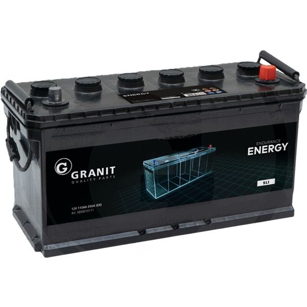 GRANIT ENDURANCE ENERGY Batterie 12 V 110 Ah wartungsarme Starterbatterie, Ca Ca-Technologie GRANIT ENDURANCE ENERGY Batterie 12 V 110 Ah wartungsarme Starterbatterie, Ca Ca-Technologie