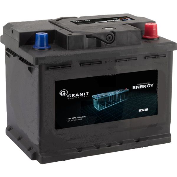 GRANIT ENDURANCE ENERGY Batterie 12 V 60 Ah EFB-Batterie, wartungsfrei GRANIT ENDURANCE ENERGY Batterie 12 V 60 Ah EFB-Batterie, wartungsfrei