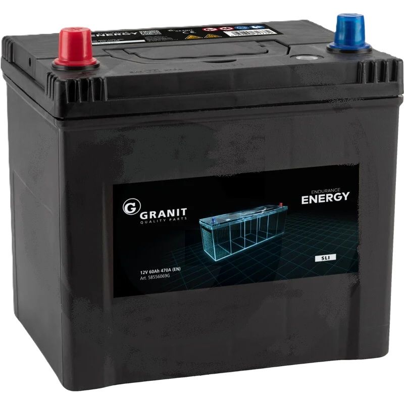 GRANIT ENDURANCE ENERGY Batterie 12 V 60 Ah gefüllt, vorgeladen und wartungsfrei, Ca Ca-Technologie GRANIT ENDURANCE ENERGY Batterie 12 V 60 Ah gefüllt, vorgeladen und wartungsfrei, Ca Ca-Technologie