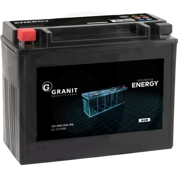 GRANIT ENDURANCE ENERGY Batterie AGM 12 V  20 Ah