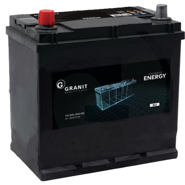 GRANIT ENDURANCE ENERGY Batterie 12 V 45 Ah gefüllt, vorgeladen und wartungsfrei, Ca Ca-Technologie GRANIT ENDURANCE ENERGY Batterie 12 V 45 Ah gefüllt, vorgeladen und wartungsfrei, Ca Ca-Technologie