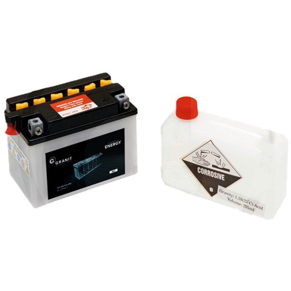 GRANIT ENDURANCE ENERGY Batterie 12 V 4 Ah mit Säurepack GRANIT ENDURANCE ENERGY Batterie 12 V 4 Ah mit Säurepack