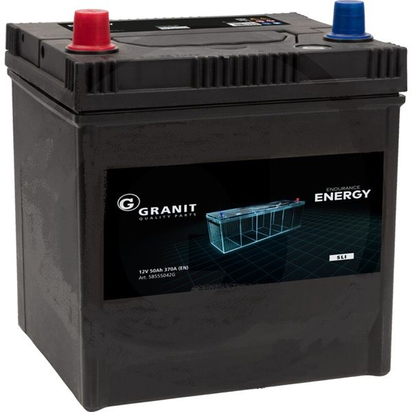 GRANIT ENDURANCE ENERGY Batterie 12 V 50 Ah gefüllt, vorgeladen und wartungsfrei, Ca Ca-Technologie GRANIT ENDURANCE ENERGY Batterie 12 V 50 Ah gefüllt, vorgeladen und wartungsfrei, Ca Ca-Technologie