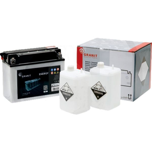 GRANIT ENDURANCE ENERGY Batterie 12 V 20 Ah mit Säurepack GRANIT ENDURANCE ENERGY Batterie 12 V 20 Ah mit Säurepack
