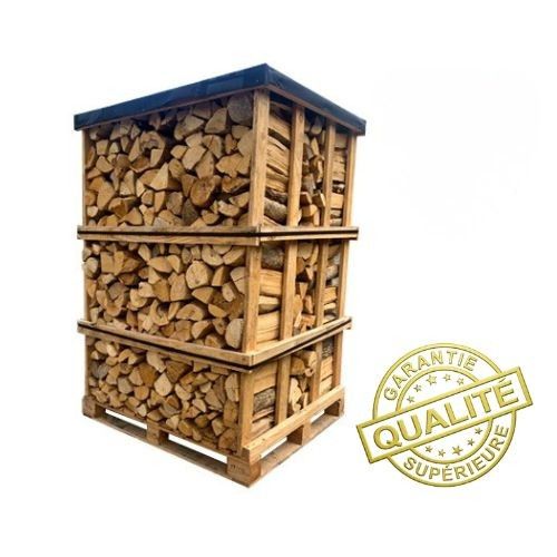 Palette de Bois de Chauffage 1m à Recouper – 2 Stères – Qualité H1 G1