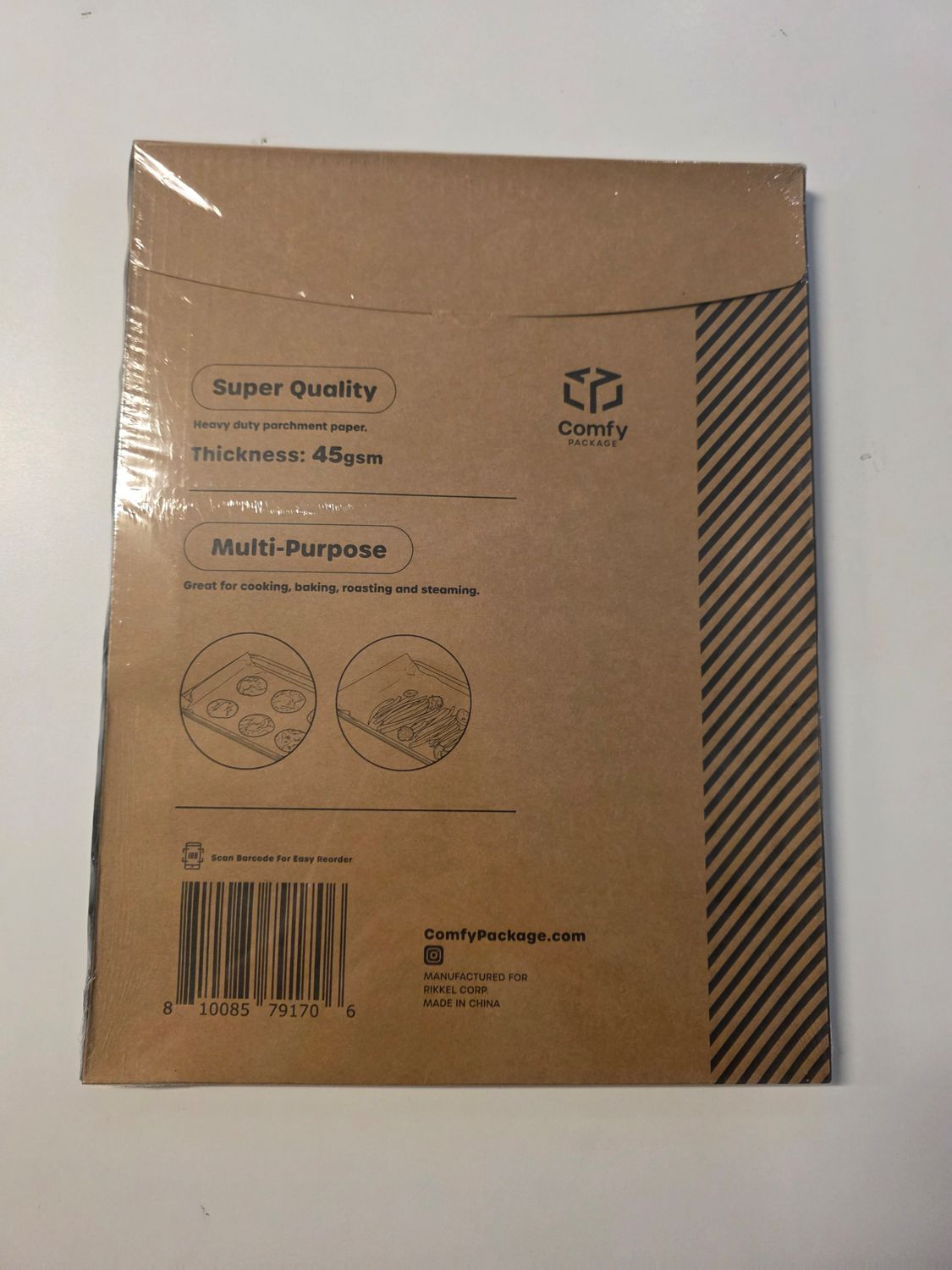 Comfy Package [Pack of 200] 12 x 16 Inch Pre-Cut Parchment Paper