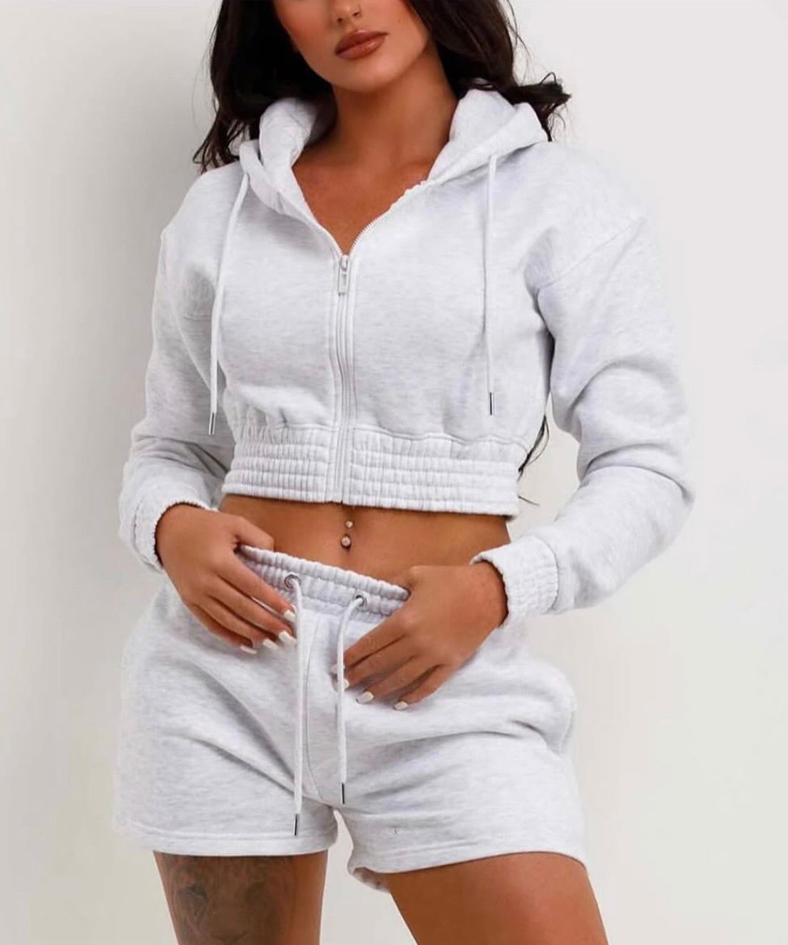 Zip up Top &amp; Shorts Fleece line co ord
