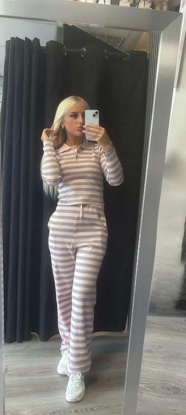 Stripe Collar Co Cord Tracksuit