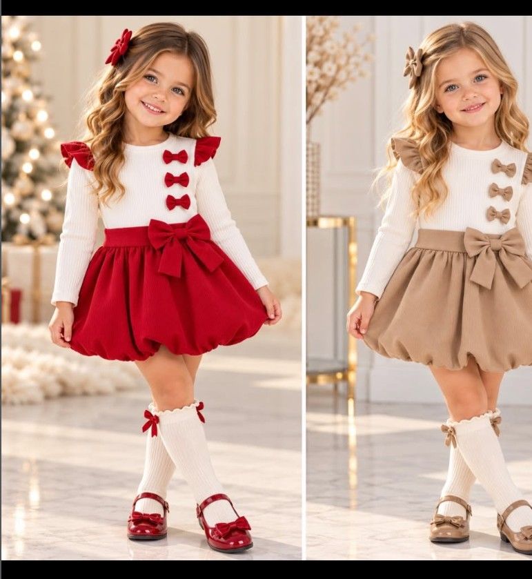 3 bow design dress