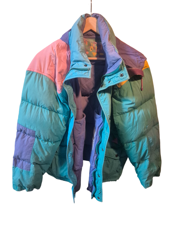 Funky freedom puffed Winter jacket Vintage XL
