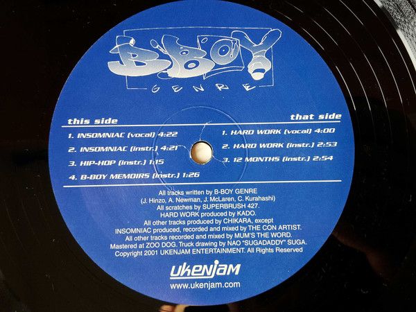 B-Boy Genre - Hard Work (12") (Very Good Plus (VG+))