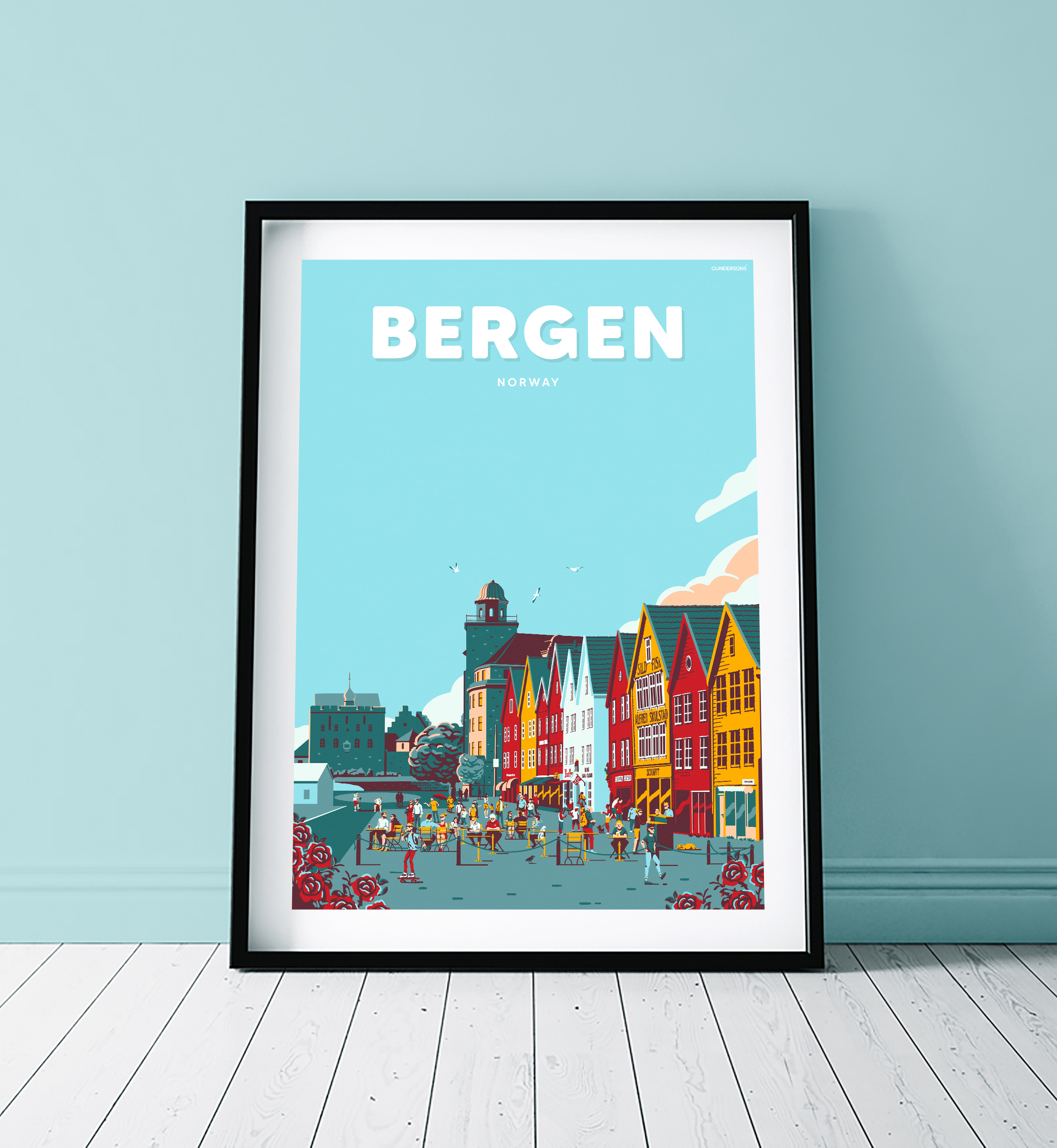 Bergen Travel Poster