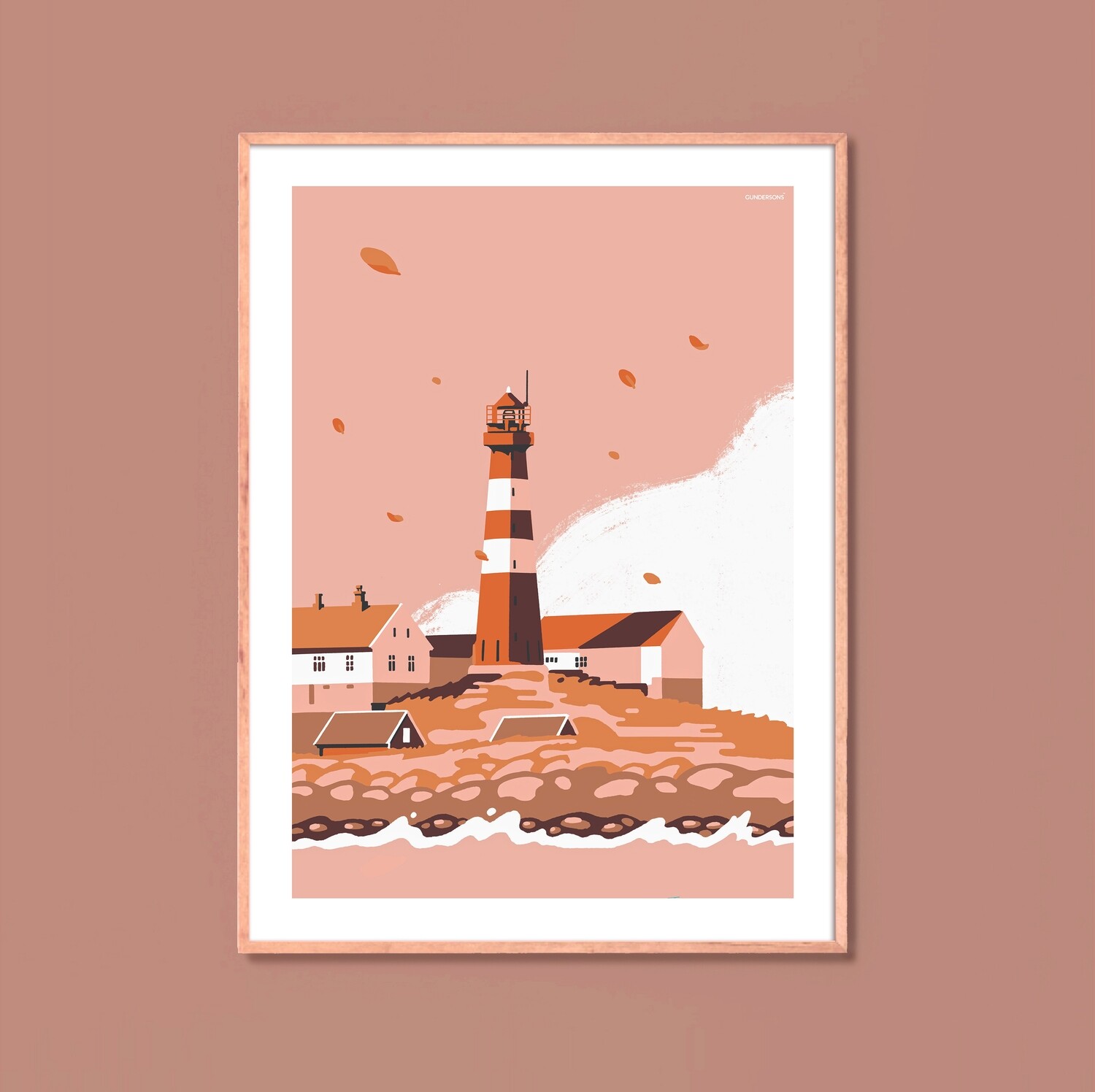 Landegode lighthouse - Design poster