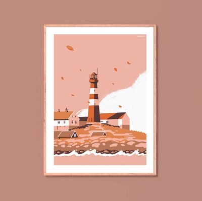 Landegode lighthouse - Design poster