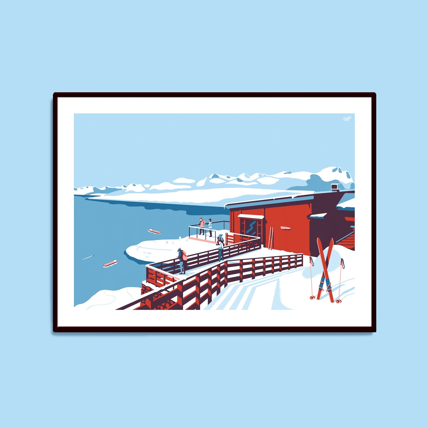 Narvik: &quot;A winter day&quot; - Design Poster