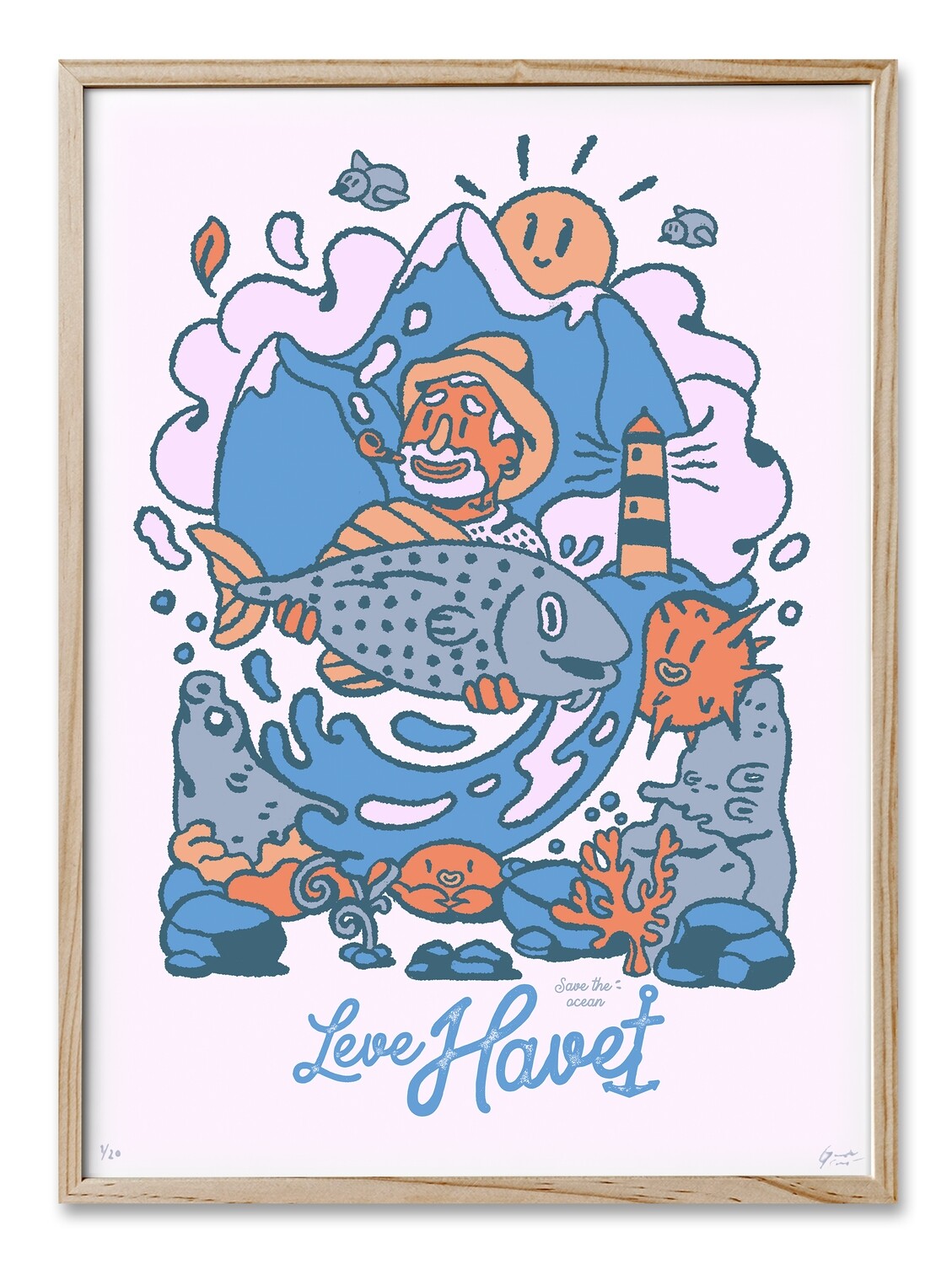 &quot;Save the ocean&quot; - Signed art print