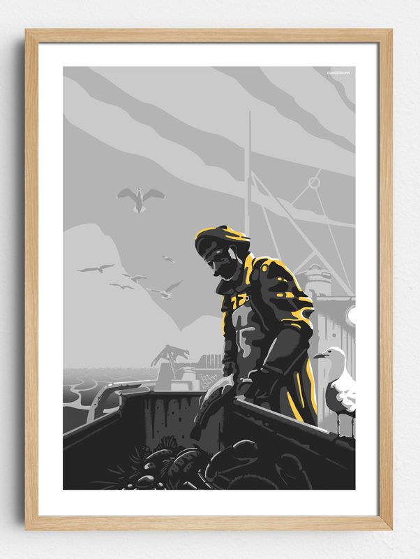 Fisherman and his friends - Design poster