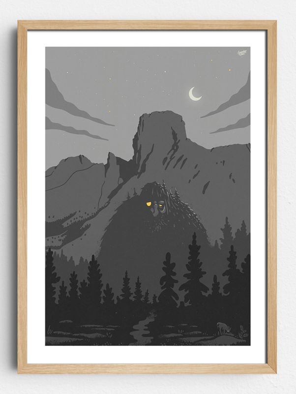 Giant troll at Steigtind - Design poster
