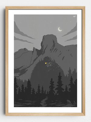 Giant troll at Steigtind - Design poster