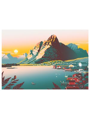 Lofoten: Reine - Design poster