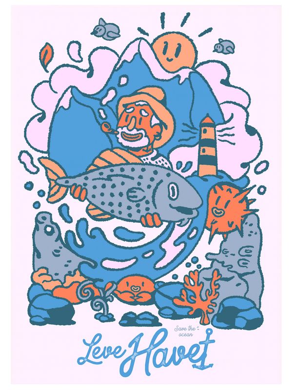 &quot;Save the ocean&quot; - Signed art print
